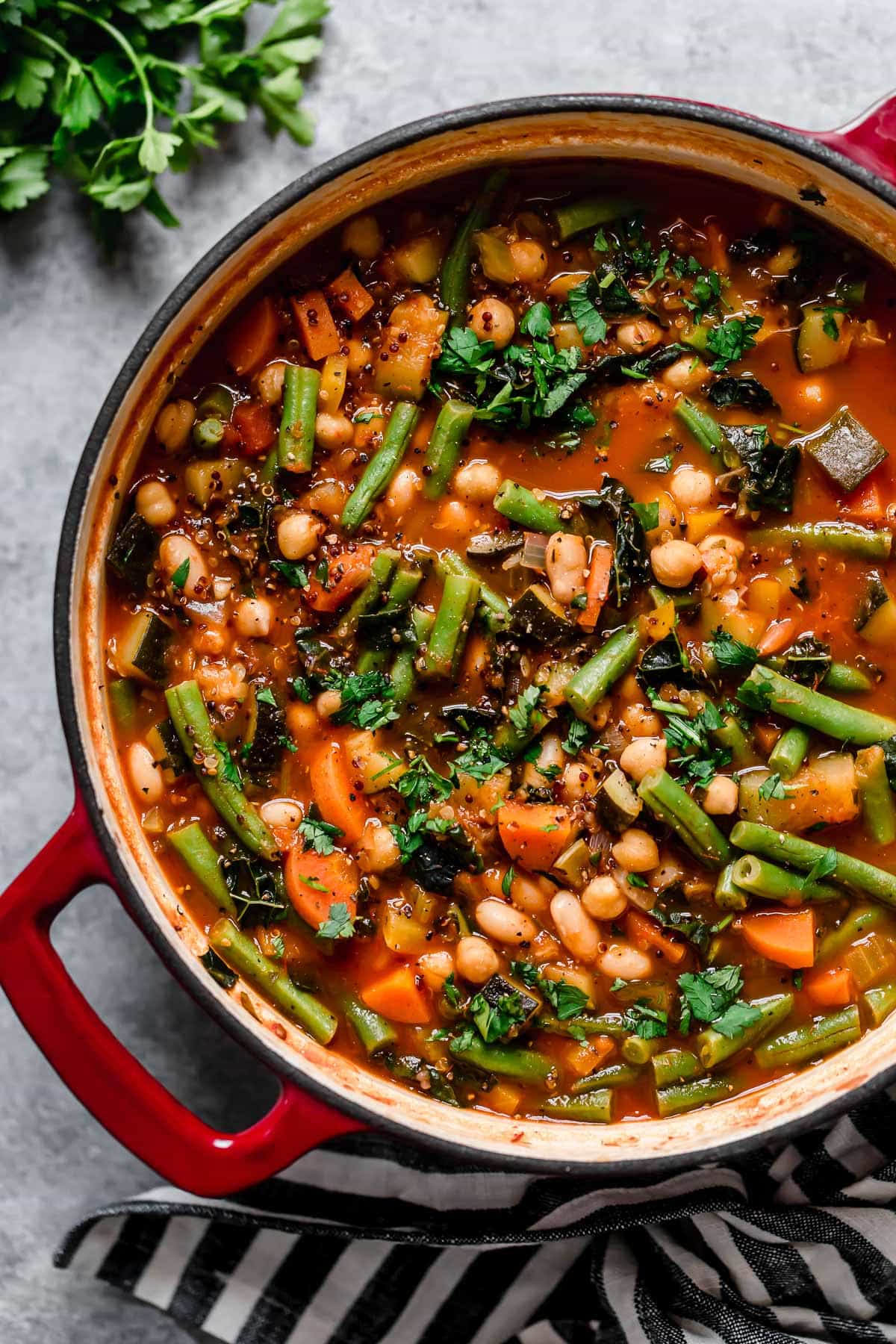 Kale Quinoa Minestrone Stew: Vegan, Gluten-Free, & Paleo-Friendly